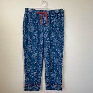 Gilligan & O’Malley Blue Tropical Tencel Pajama Pants NWOT